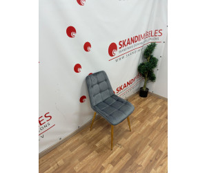 Virtuvės kėdė Pearl (Velveta) iš ekspozicijos (Pilka veliūras)